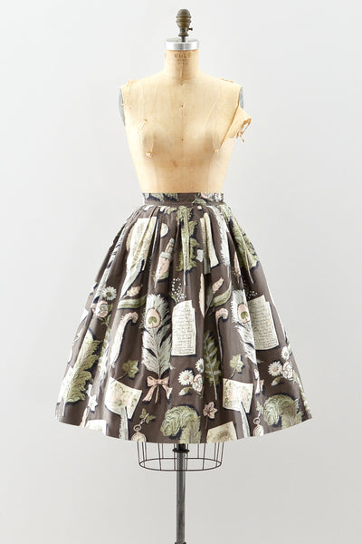 1950s Novelty Poetry Skirt - Pickled Vintage