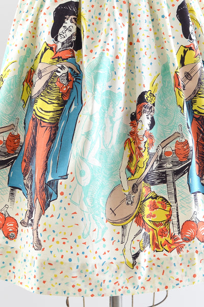 Vintage Novelty Duet Print Skirt - Pickled Vintage