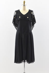 1920s Capelet Collar Dress - Pickled Vintage