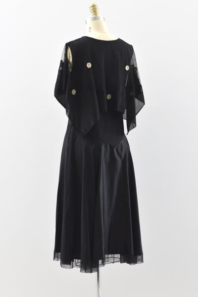 1920s Capelet Collar Dress - Pickled Vintage