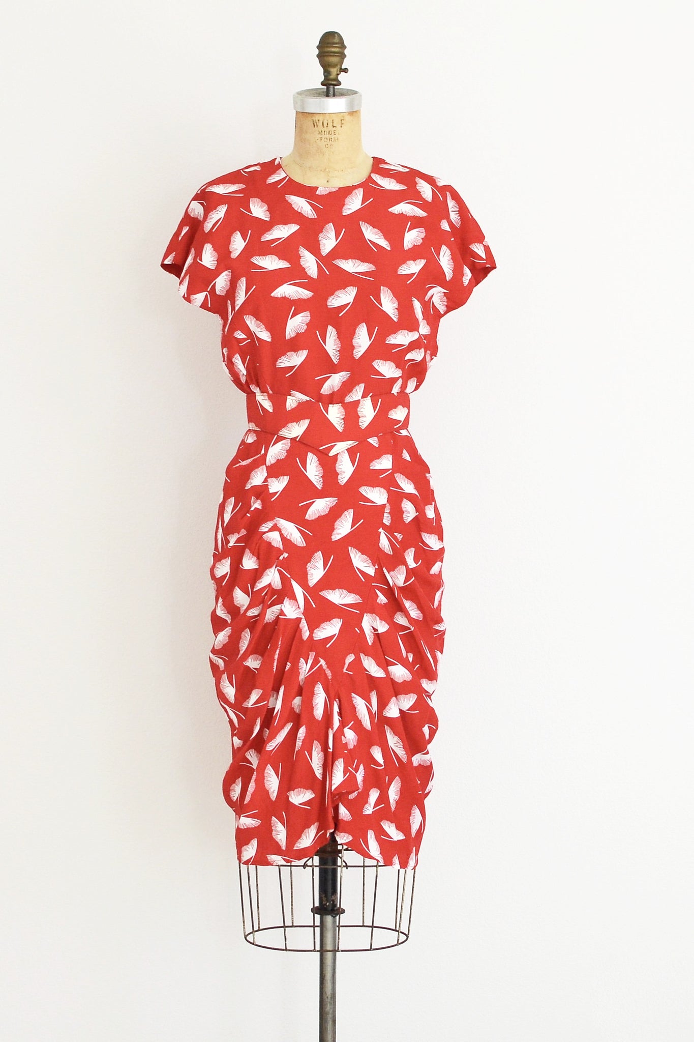 Ginkgo Print Dress - Pickled Vintage