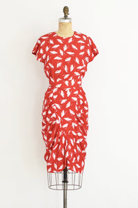 Ginkgo Print Dress - Pickled Vintage