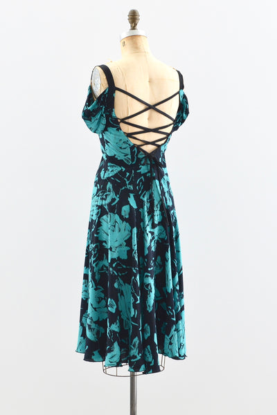 Lace-up Back Dress - Pickled Vintage