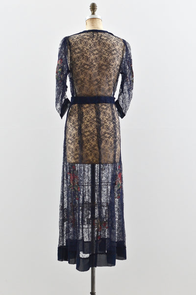 1930s Floral Appliqué Dress - Pickled Vintage