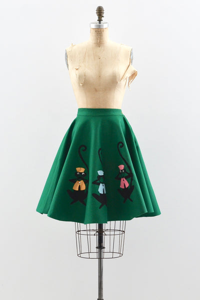 50s Wise Monkeys Skirt - Pickled Vintage