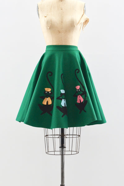 50s Wise Monkeys Skirt - Pickled Vintage