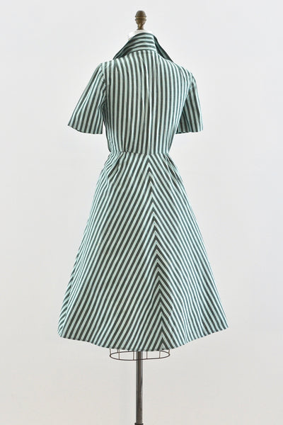 1940s Striped Dress - Pickled Vintage