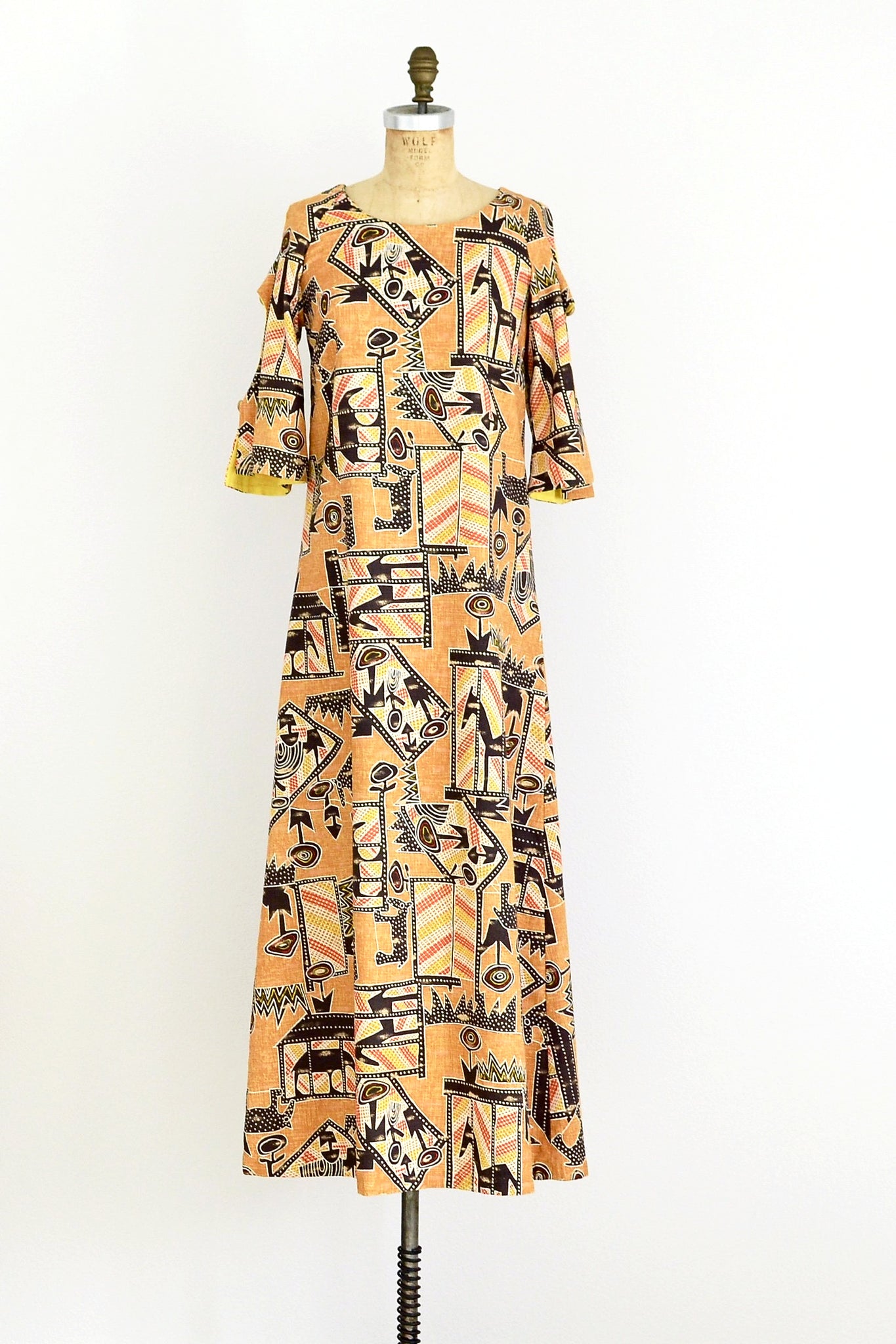 Tribal Maxi Dress - Pickled Vintage