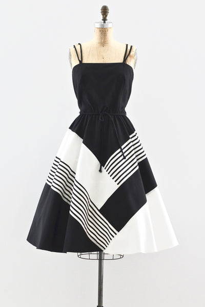Mitered Stripe Dress - Pickled Vintage