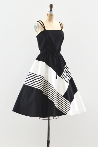 Mitered Stripe Dress - Pickled Vintage