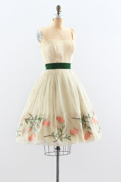Veranda Garden Strapless Dress - Pickled Vintage