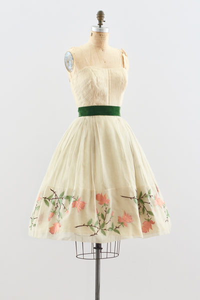 Veranda Garden Strapless Dress - Pickled Vintage
