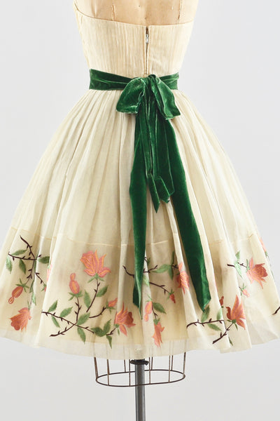Veranda Garden Strapless Dress - Pickled Vintage