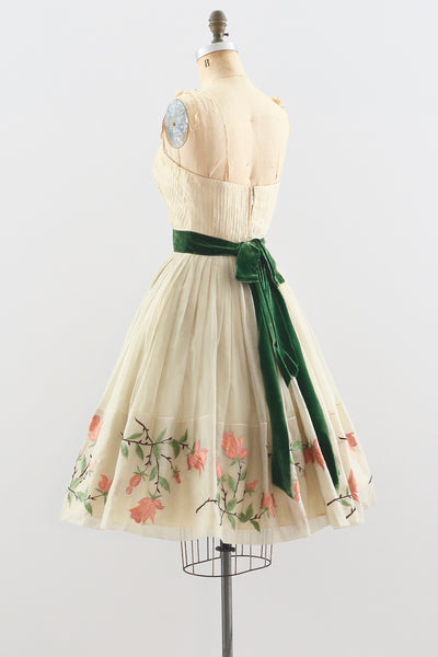 Veranda Garden Strapless Dress - Pickled Vintage