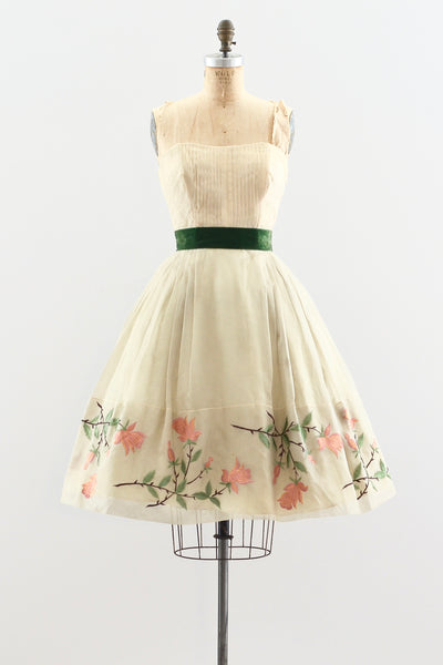 Veranda Garden Strapless Dress - Pickled Vintage