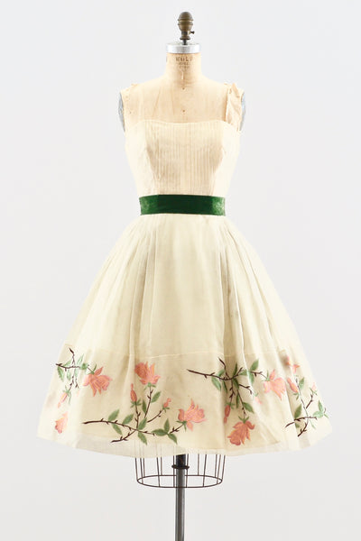 Veranda Garden Strapless Dress - Pickled Vintage