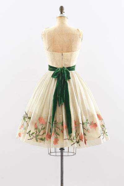 Veranda Garden Strapless Dress - Pickled Vintage