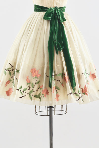 Veranda Garden Strapless Dress - Pickled Vintage