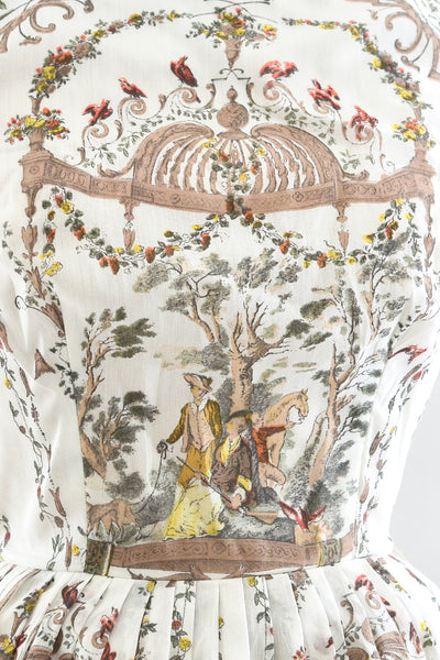 1950s Toile Print Dress - Pickled Vintage