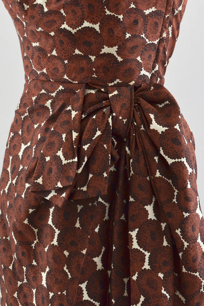 1950s Silk Sarong Style Dress - Pickled Vintage