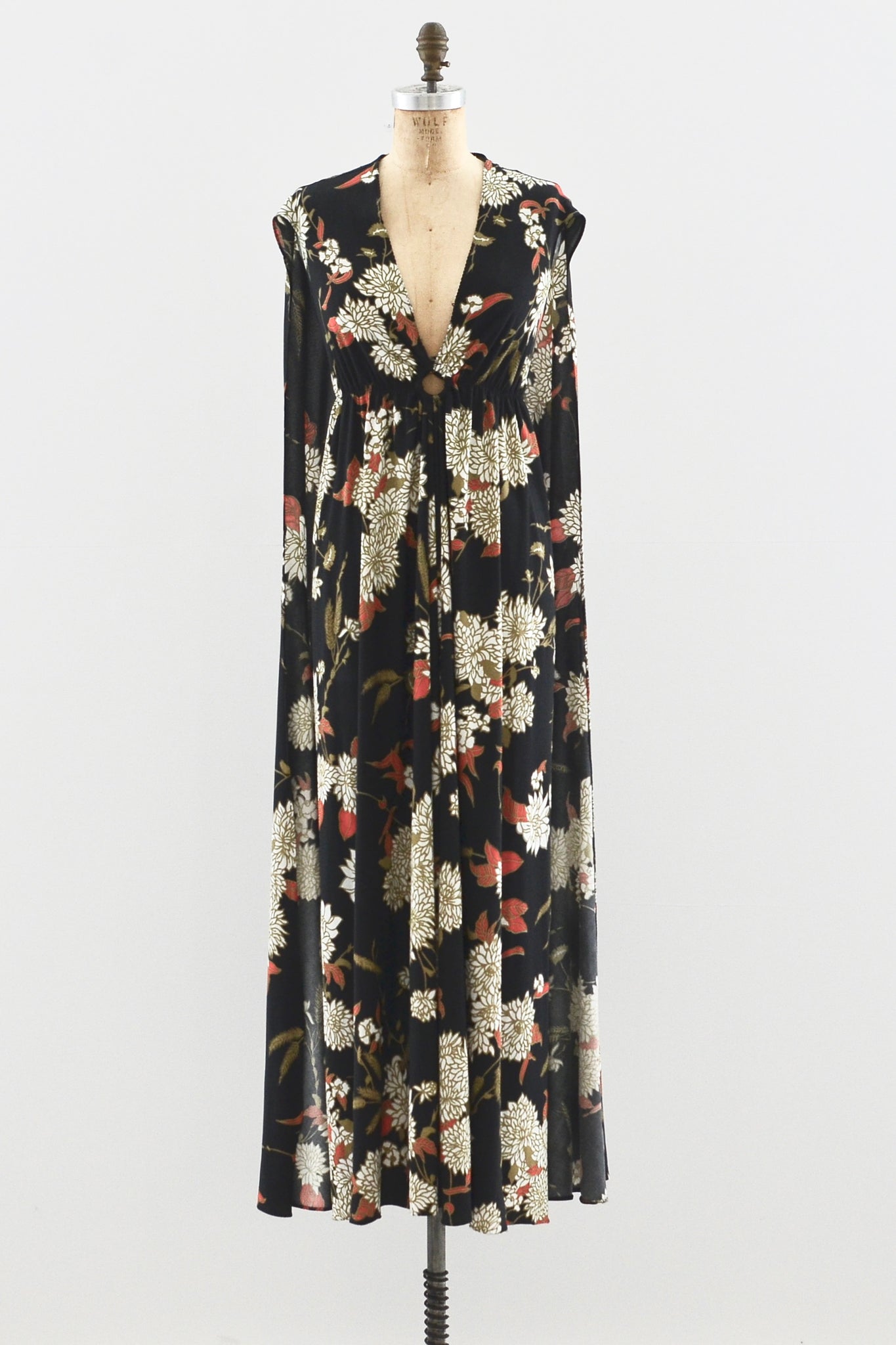Georgie Keyloun Cape Dress - Pickled Vintage