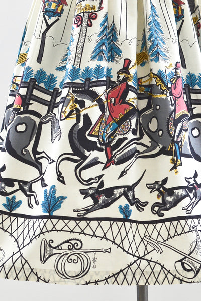 Saul Steinberg Tally Ho Fox Hunt Skirt