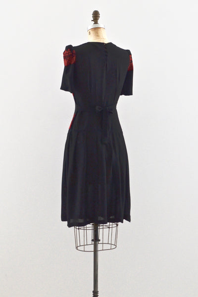 30s Embroidered Dress