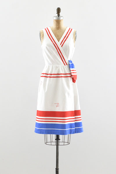 Nautical Wrap Dress