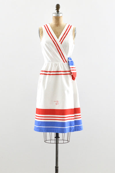 Nautical Wrap Dress