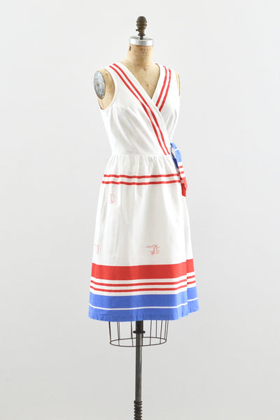 Nautical Wrap Dress