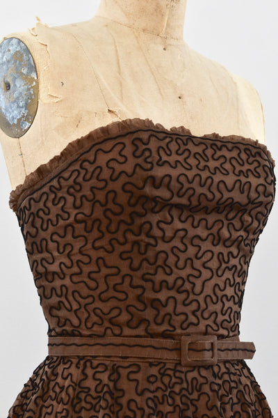 1940's Soutache Dress / XS
