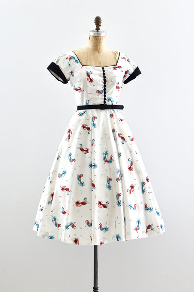 1950s Novelty Print Dress