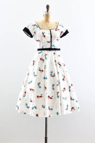 1950s Novelty Print Dress