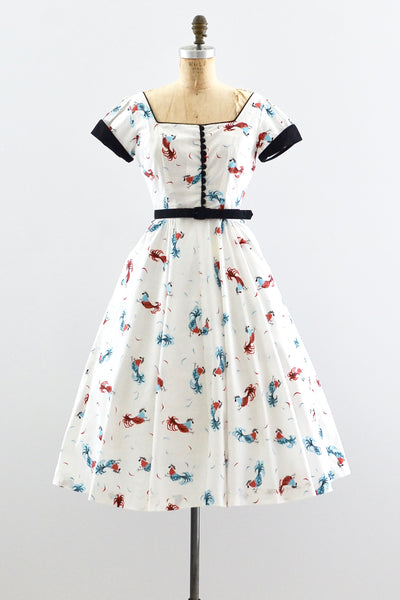 1950s Novelty Print Dress