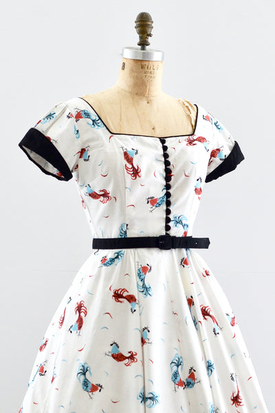 1950s Novelty Print Dress