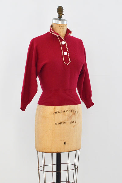 50s Berry Sweater