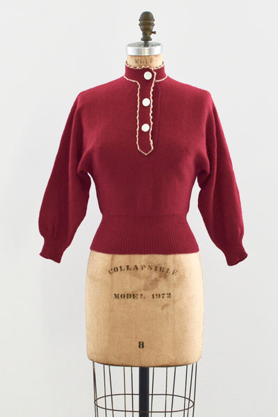 50s Berry Sweater