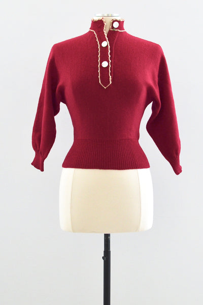 50s Berry Sweater