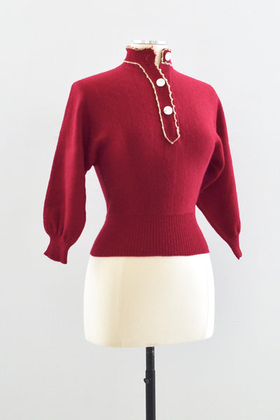 50s Berry Sweater