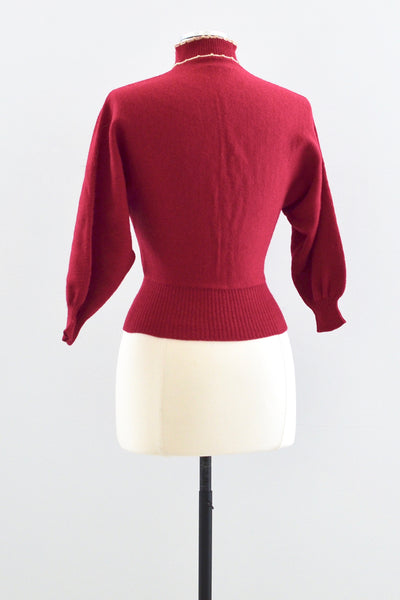 50s Berry Sweater