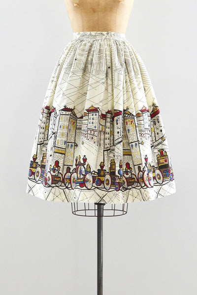 Border Print Skirt
