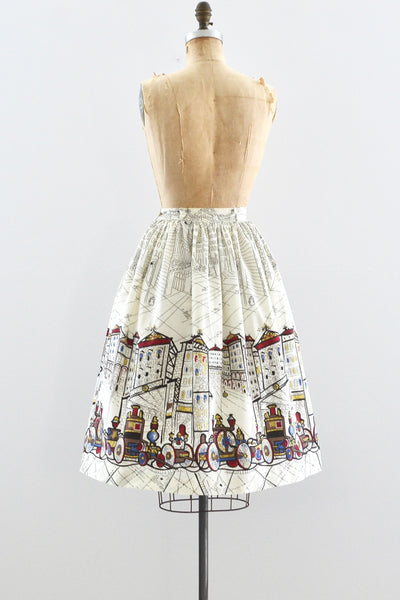 Border Print Skirt