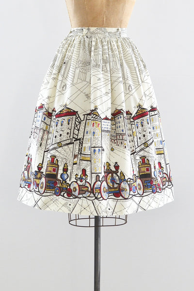 Border Print Skirt