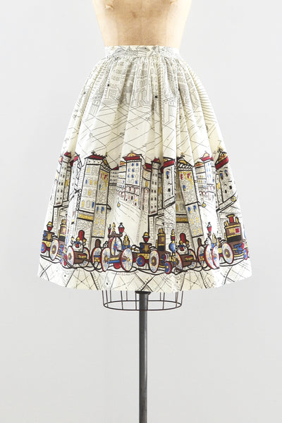 Border Print Skirt