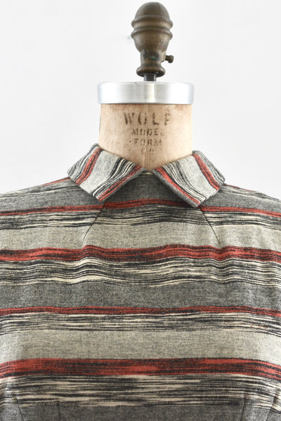 1950s Striped Dress / S