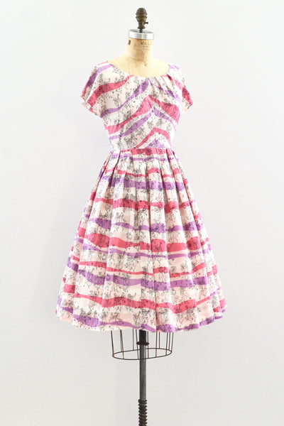 Jitterbug Print Dress / S