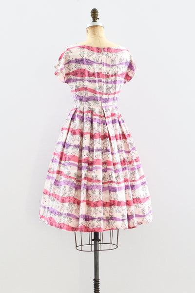 Jitterbug Print Dress / S