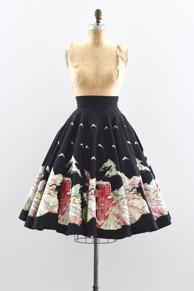 50s Alpine Print Skirt