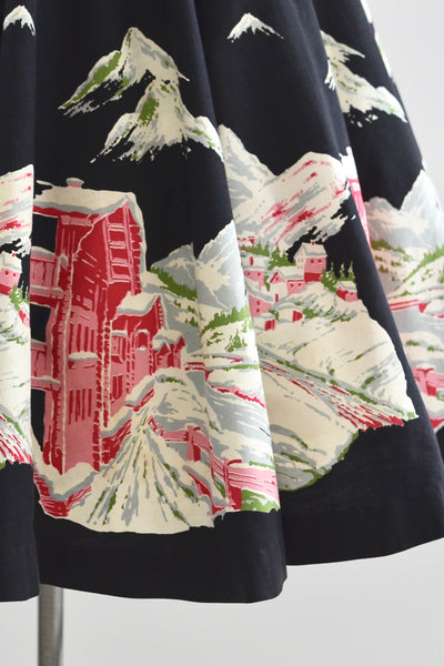 50s Alpine Print Skirt