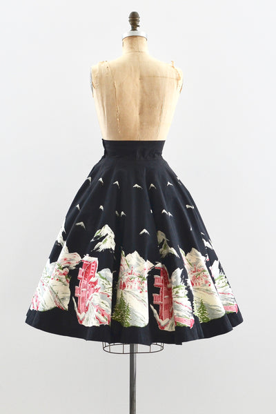 50s Alpine Print Skirt